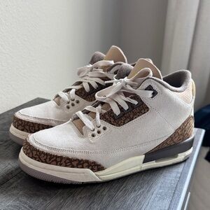 Jordan 3 Retro Palomino Beige and Brown Sneakers GS Size 6.5